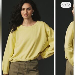 Anthropologie boxy cropped pullover